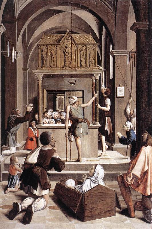 Pilgrims at the Tomb of St Sebastian fg, LIEFERINXE, Josse